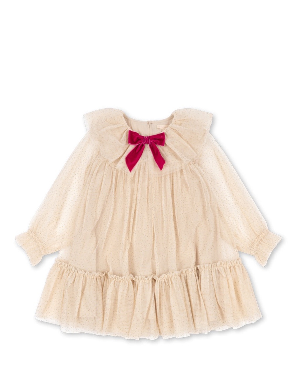 🆕 Konges Slojd Bow Dress - Sandshell - 7-8Y